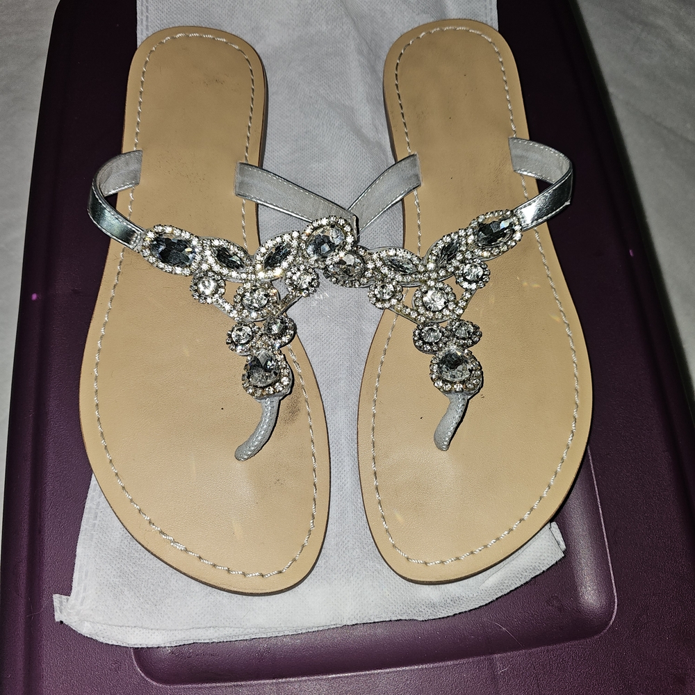 Silver Bling/ Crystal Look Sandals
